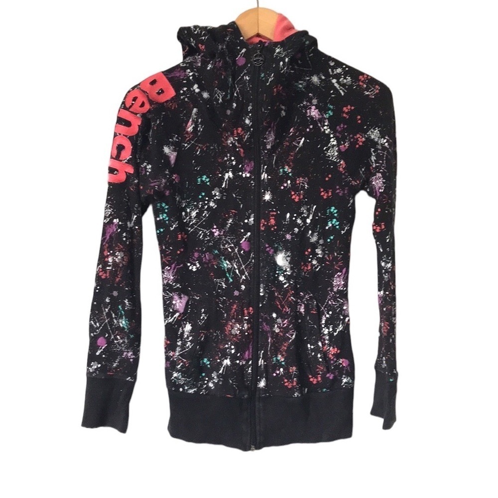 Bench paint splash zip up hoodie size Small